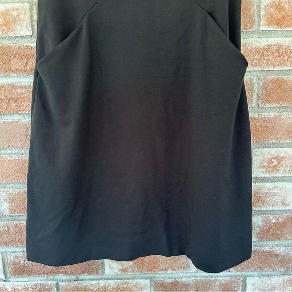 Kate Spade Daria Cap Sleeve Black Dress Women’s 4 White Trim A Line Ponte Knit - Picture 4 of 11